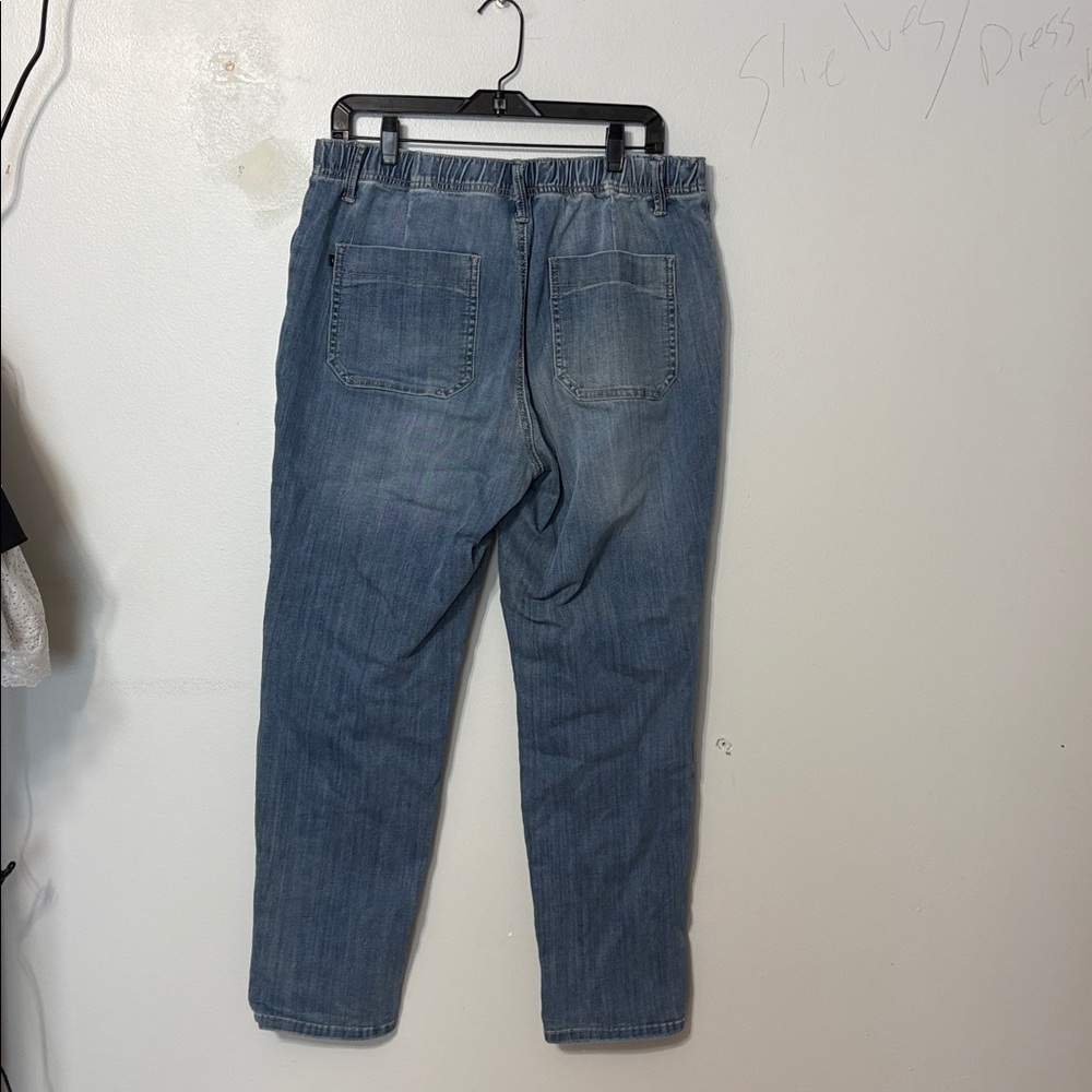 Judy Blue Light Blue Drawstring Denim Joggers - Picture 4 of 5